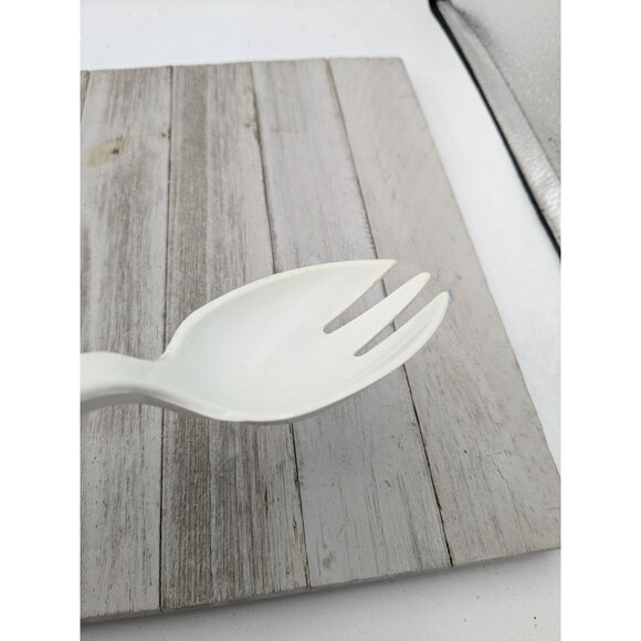 Tailor Made Products #2 White Nylon Plastic Slotted Spoon Fork Spork 11 1/2" - Picture 8 of 8